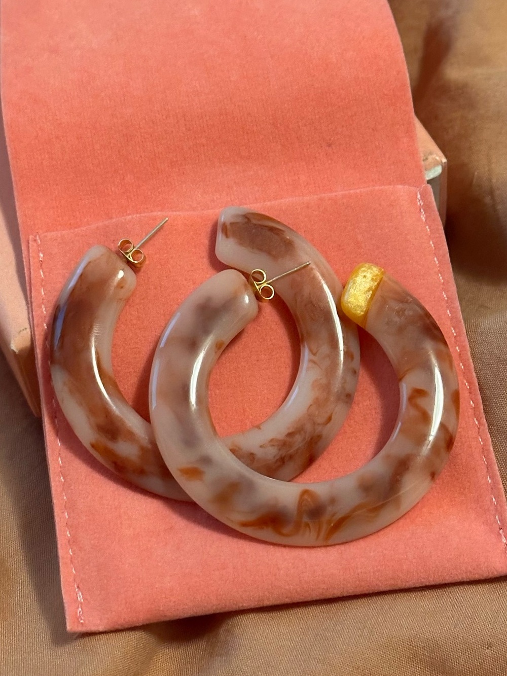 Cult Gaia Mira Earrings in Ruby Resin Hoops